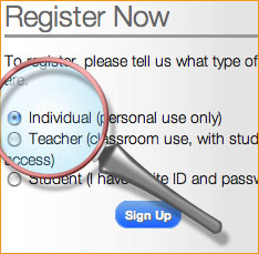 Registration types